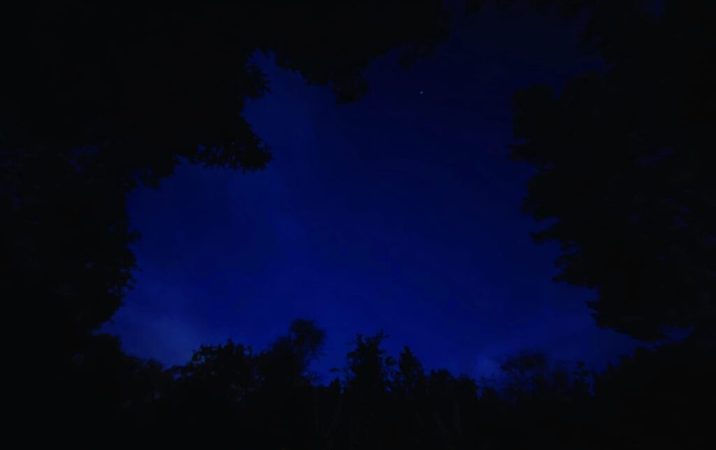 darkness soon after dusk